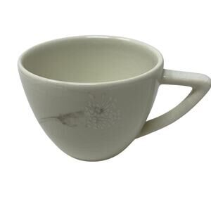 Calvin Klein Thistle Teacup Swid Powell White Floral Minimalist Coffee Cup *FLAW